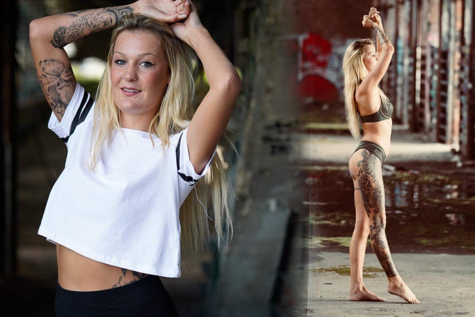 Jasmin Hündgen (22) aus Euskirchen bei Köln will Miss Tattoo Germany werden.