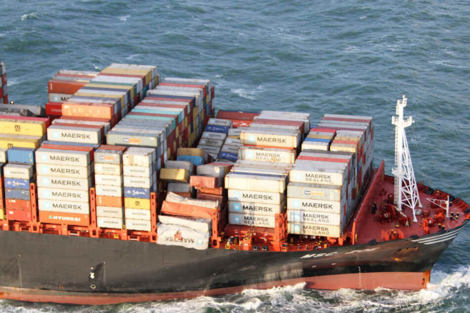 Die "MSC Zoe" hat vor Kurzem wegen Sturm "Zeetje" auf der Nordsee rund 270 Container verloren.