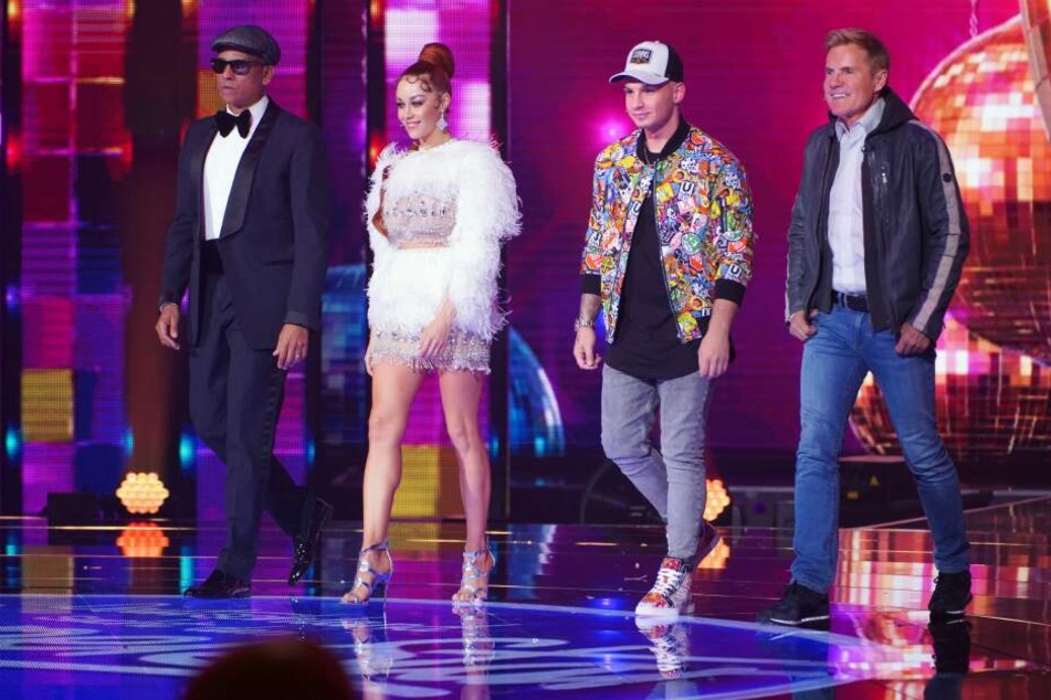 Die DSDS-Jury: v.l.: Xavier Naidoo, Oana Nechiti, Pietro Lombardi und Dieter Bohlen.