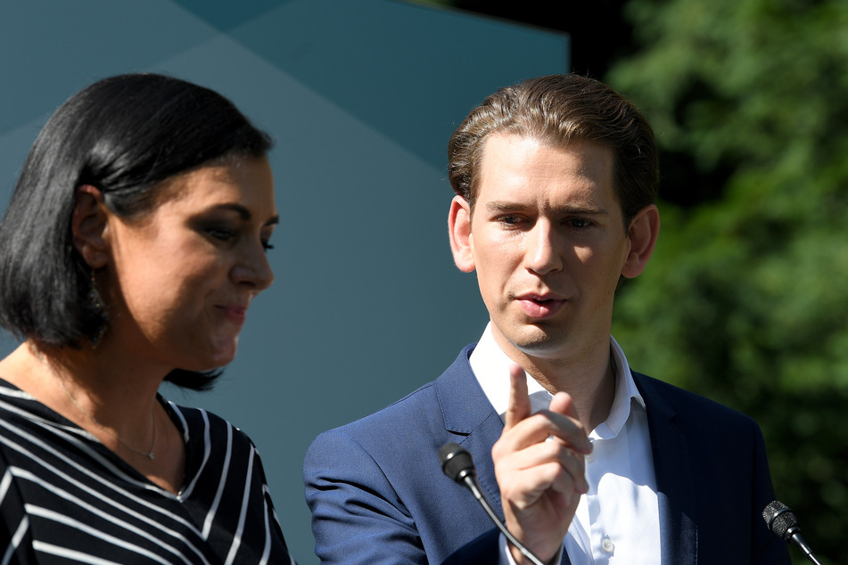 Elisabeth Köstinger, Tourismusministerin in Österreich, mit Kanzler Sebastian Kurz.