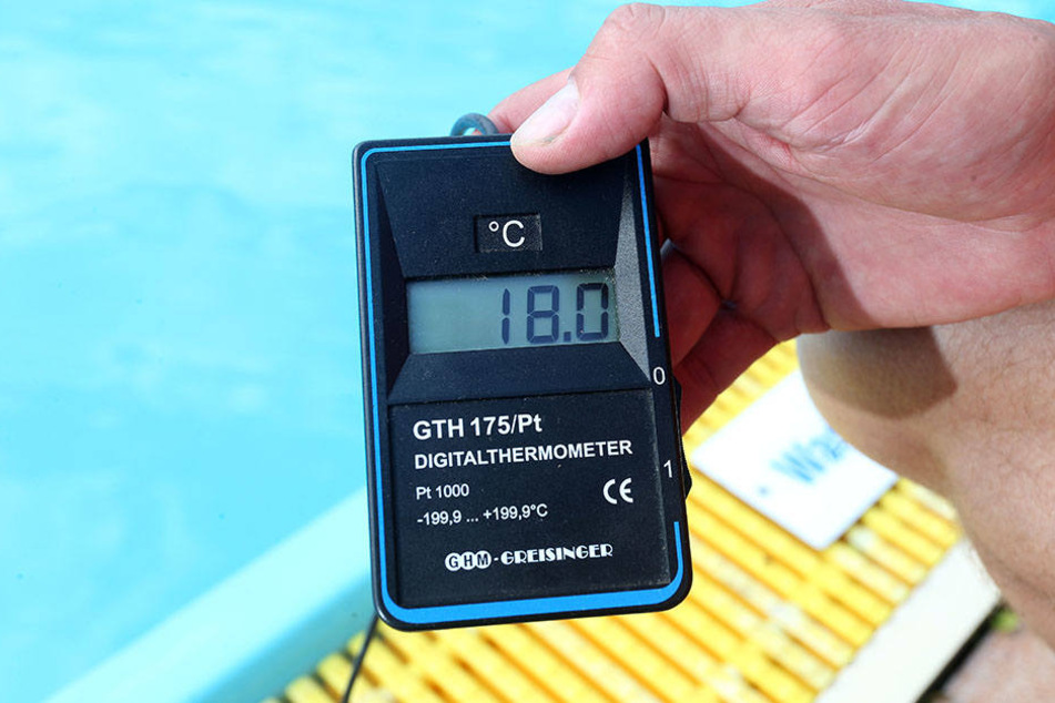 In Gornau beträgt die Wassertemperatur derzeit 18 Grad Celsius.