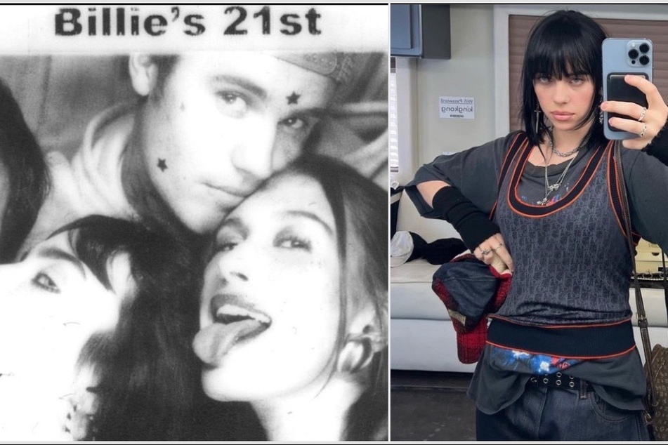 Billie Eilish (r) shared more snaps from her legendary 21st birthday bash.