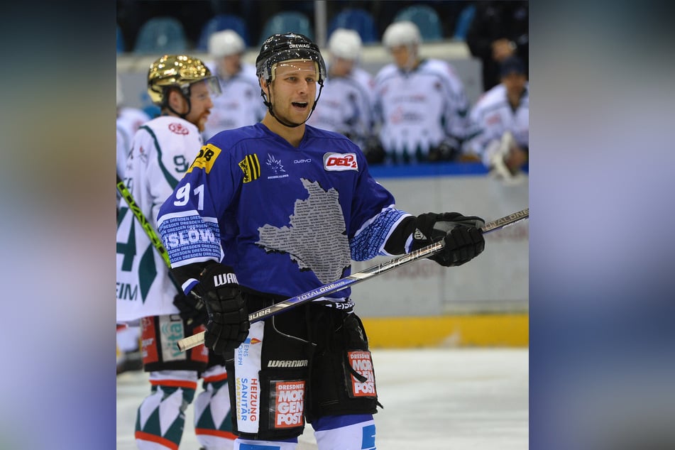 Einst war Tepper als Eishockey-Spieler erfolgreich und umjubelt. Hier bei den Eislöwen im Jahr 2013.