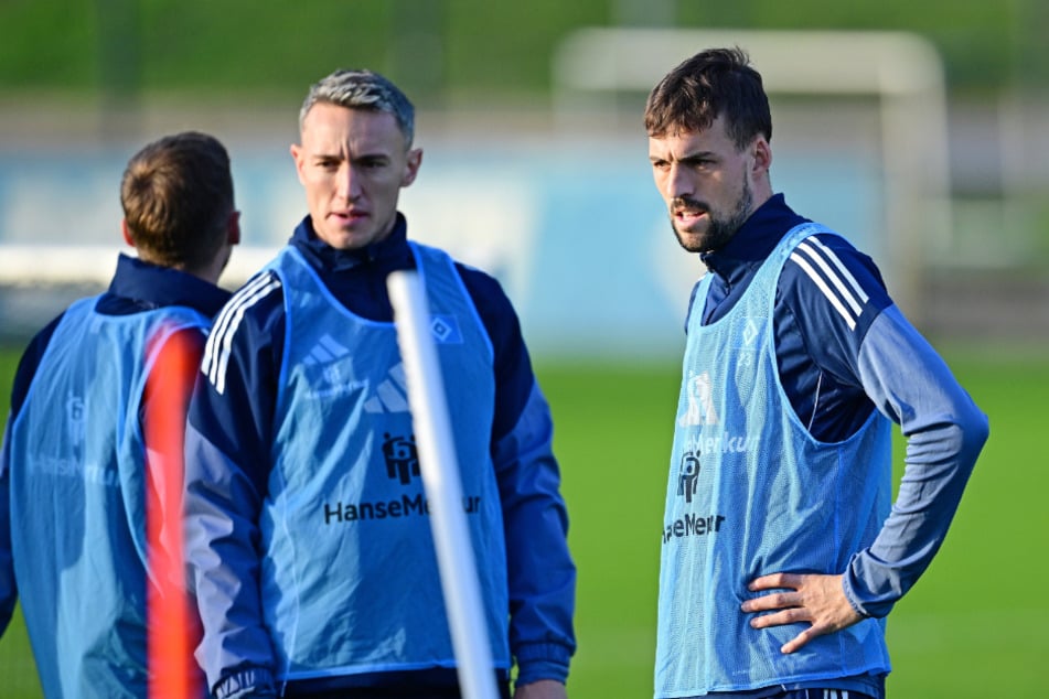 Jonas Meffert (31, r.) könnte den HSV in Richtung Kiel verlassen. Silvan Hefti (28) sondiert den Markt nach passenden Abnehmern.