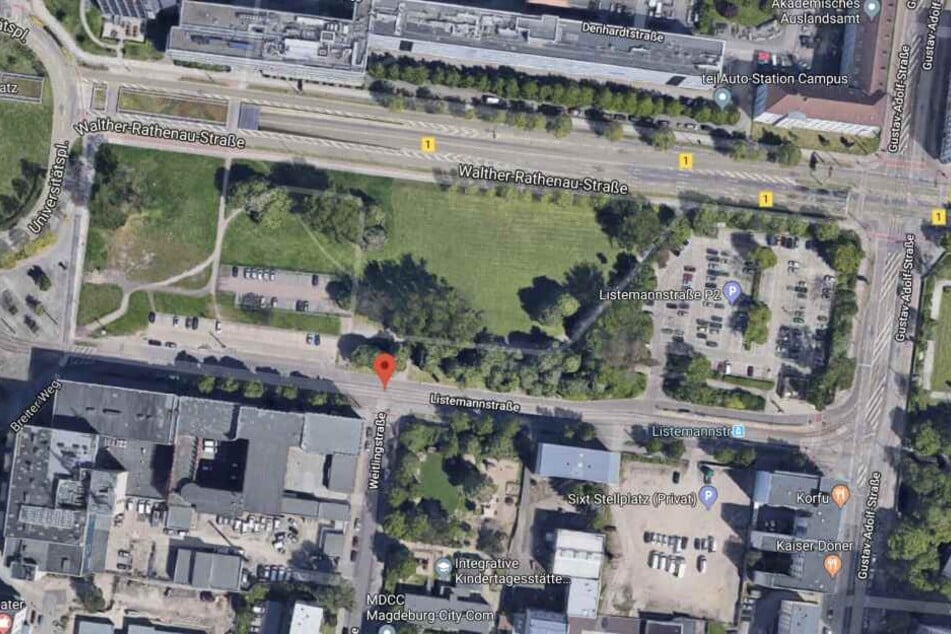 Die Leiche wurde zwischen Walther-Rathenau-Straße und Listemannstraße gefunden.