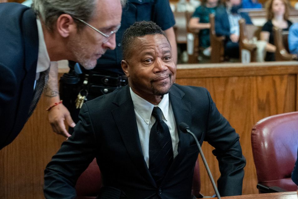 Cuba Gooding Jr. at his New York State Supreme Court sentencing on Thursday, where he pled guilty to charges of forcible touching and received no prison time or criminal record.