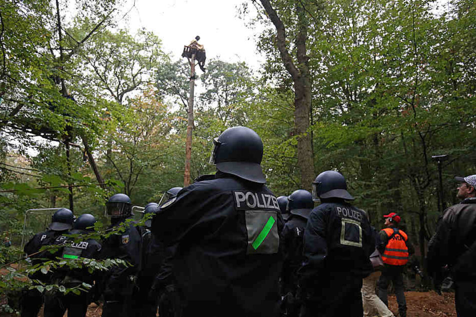 Polizisten im Hambacher Forst.