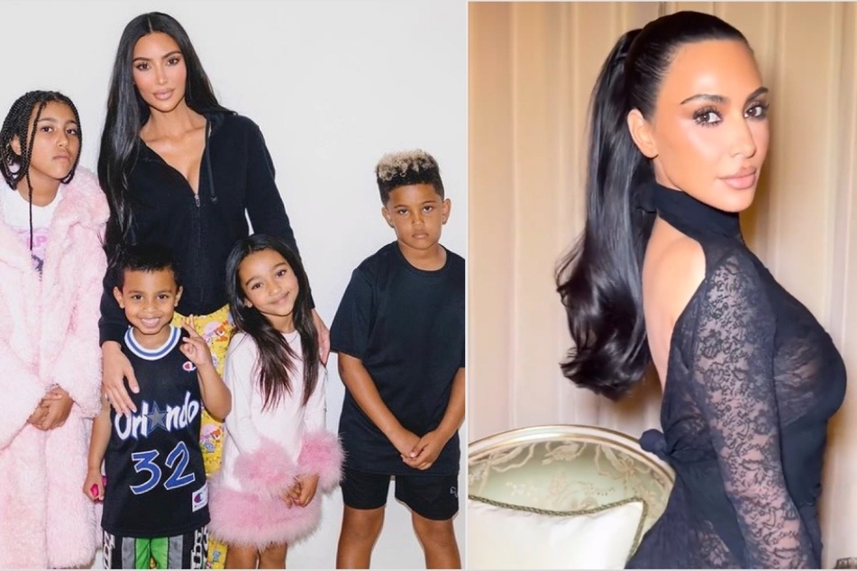 Kim Kardashian highlighted how hectic life can be as a mom of four in her recent Instagram story.