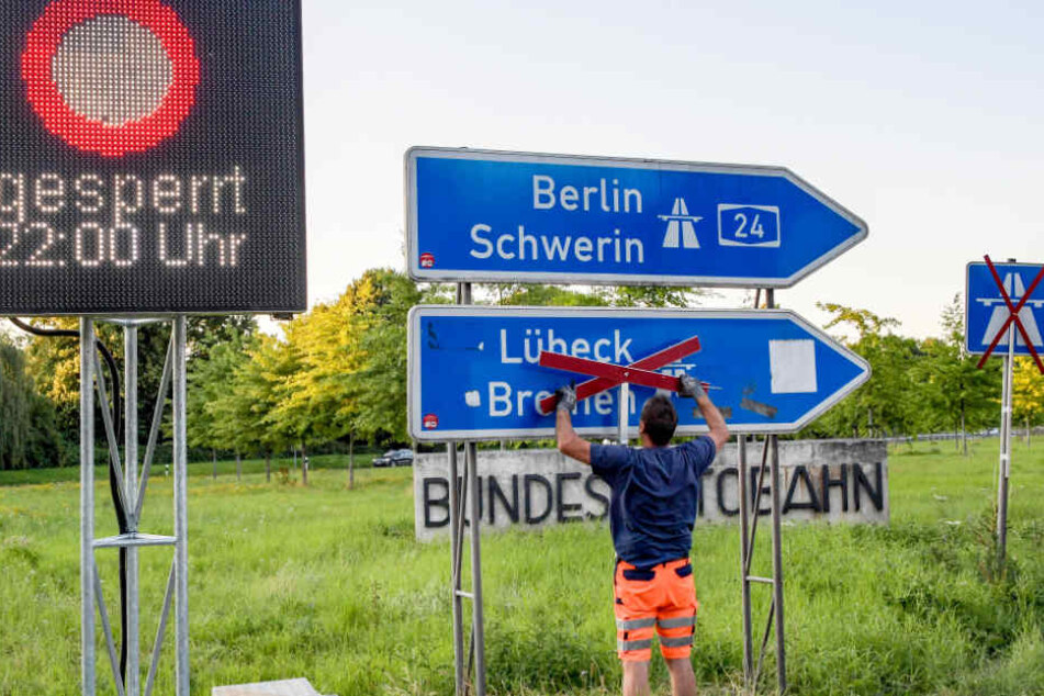 Die Autobahn 24 im Hamburger Osten ist für vier Wochen gesperrt.