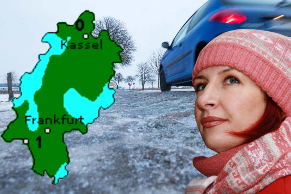 Die Hessen müssen sich auf Frost und glatte Straßen einstellen (Symbolbild, Grafik: Wetteronline.de).