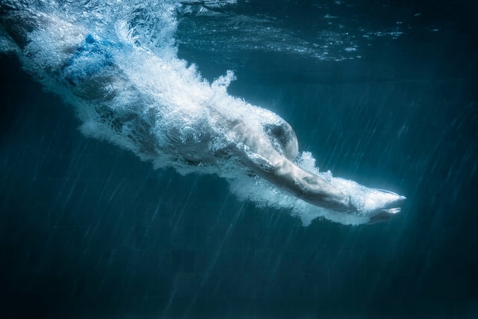 Omar says that swimming made him feel "capable and free" after his accident (stock image).