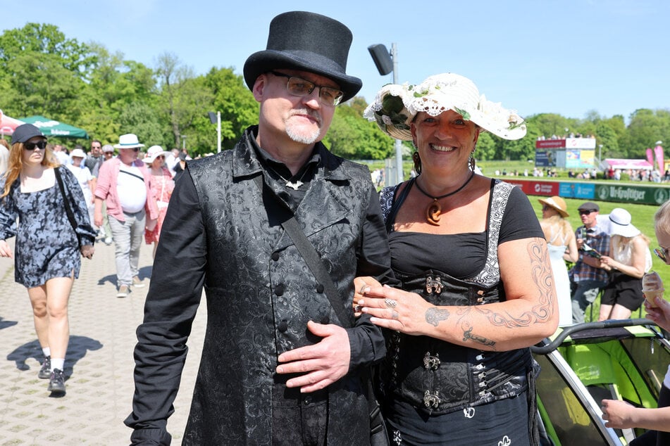 Heike und Mario waren zum ersten Mal beim Leipziger Aufgalopp.