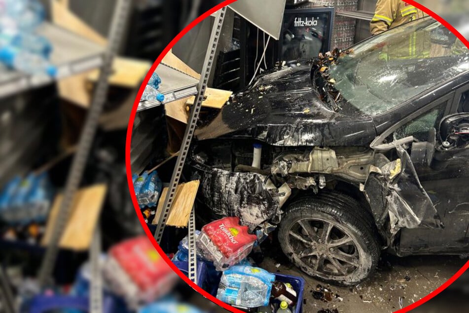 Auto kracht in Supermarkt-Lager: Fahrerin verletzt