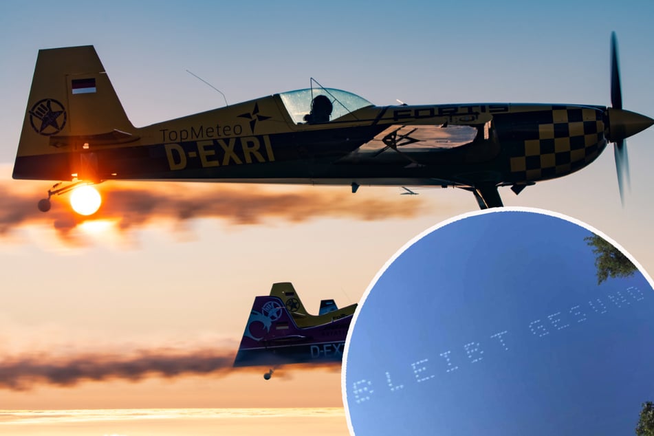 Kunststück am Himmel: So schreiben Piloten Botschaften in die Luft