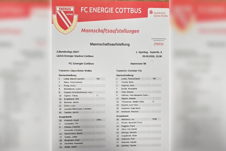 Die Aufstellung von Energie hatte sich so abgezeichnet.