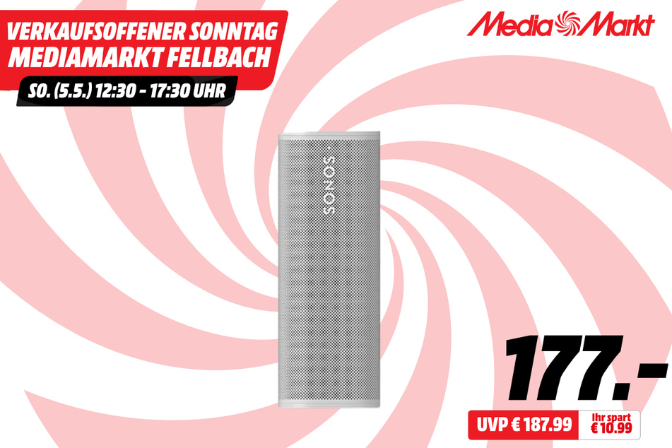 Sonos-Lautsprecher für 177 statt 187,99 Euro.