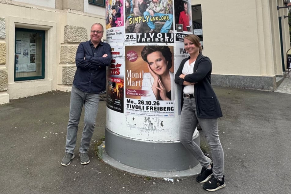 Kai Suttner (42) und Tina Zimmermann (29) vom "Tivoli" Freiberg freuen sich auf eine abwechslungsreiche neue Spielzeit.