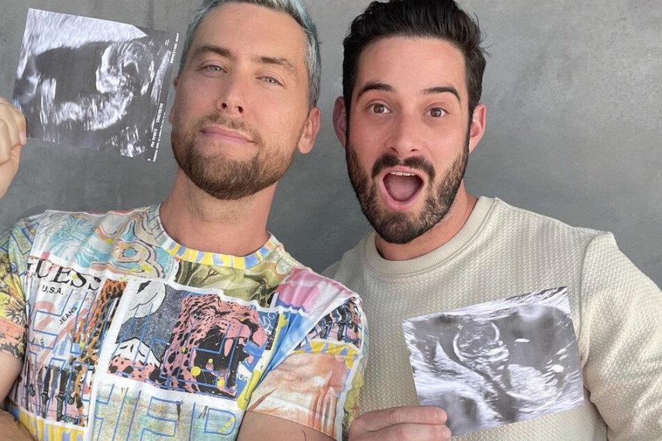 Last month, Lance Bass and his husband, Michael Turchin (r.), revealed that they are expecting twins this fall.