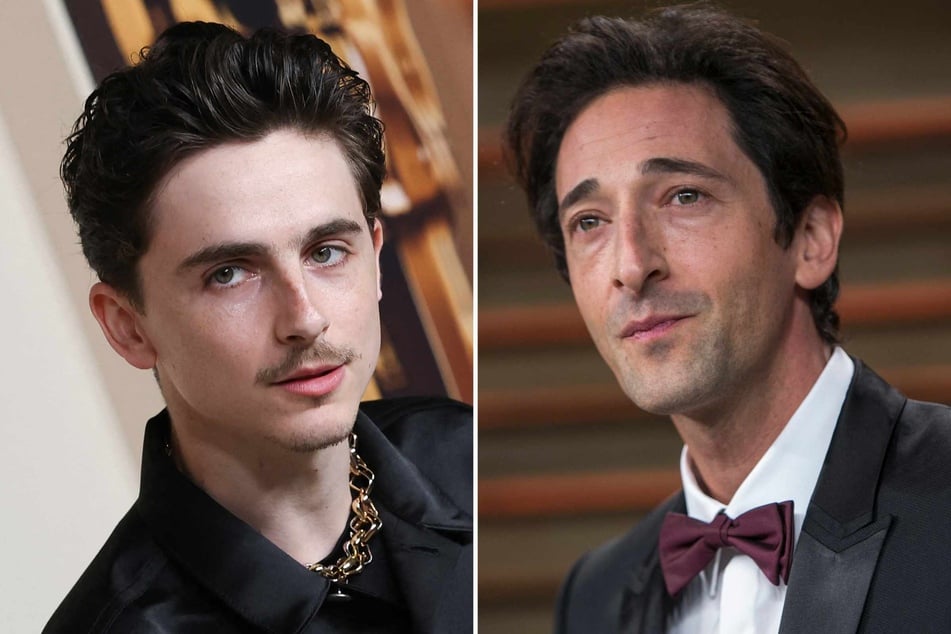 Adrien Brody (r.) and Timothée Chalamet (l.) are the two favorites for the Best Actor prize at the 2025 Oscars.