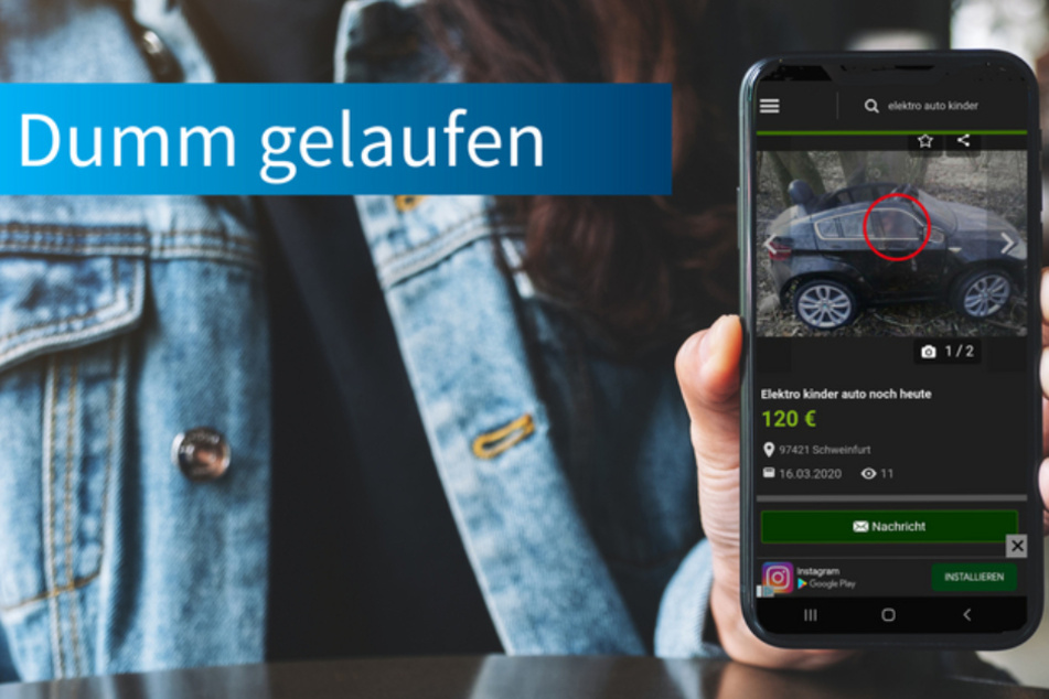 Dieb spiegelt sich in Beute, die er online verkaufen will