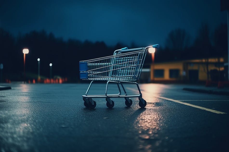 Zeugen hatten beobachtet, wie der Einkaufswagen vom Dach eines Parkhauses geworfen worden war. (Symbolbild)