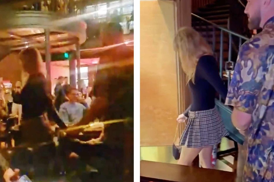 Taylor Swift was spotted Friday night holding hands with Travis Kelce at a restaurant in Buenos Aires, Argentina.