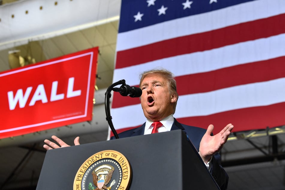 Donald Trump speaking during a rally in El Paso, Texas on February 11, 2019.