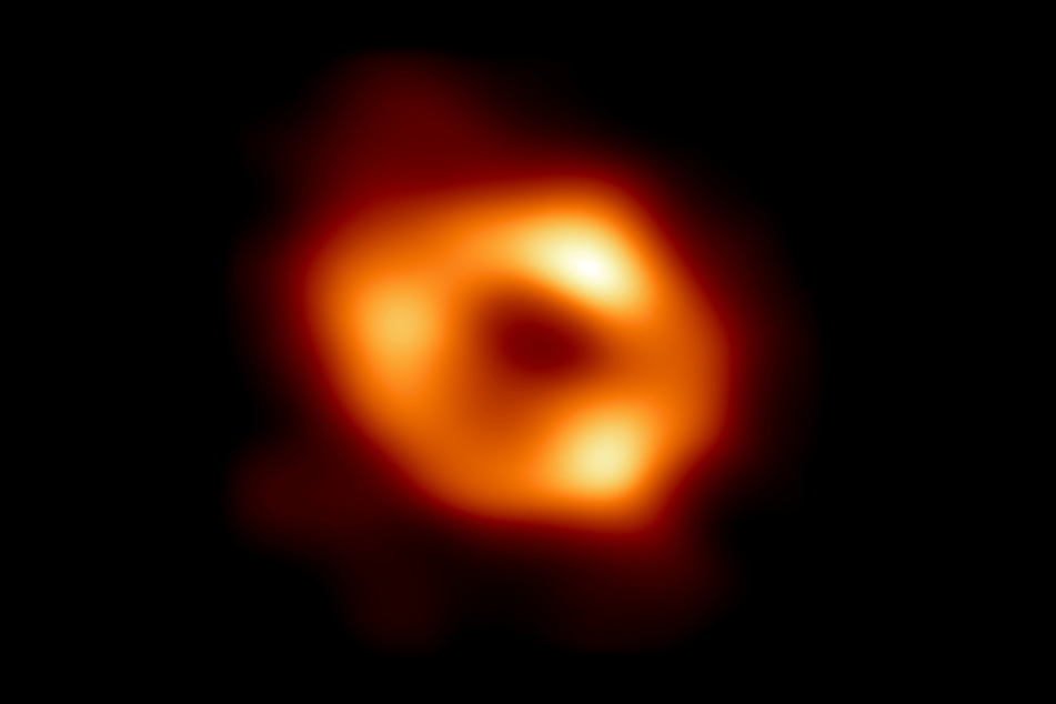 This is the very first image of the black hole known as Sagittarius A*.