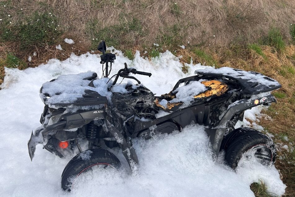 Im Landkreis Harz wurde ein Quad angezündet.