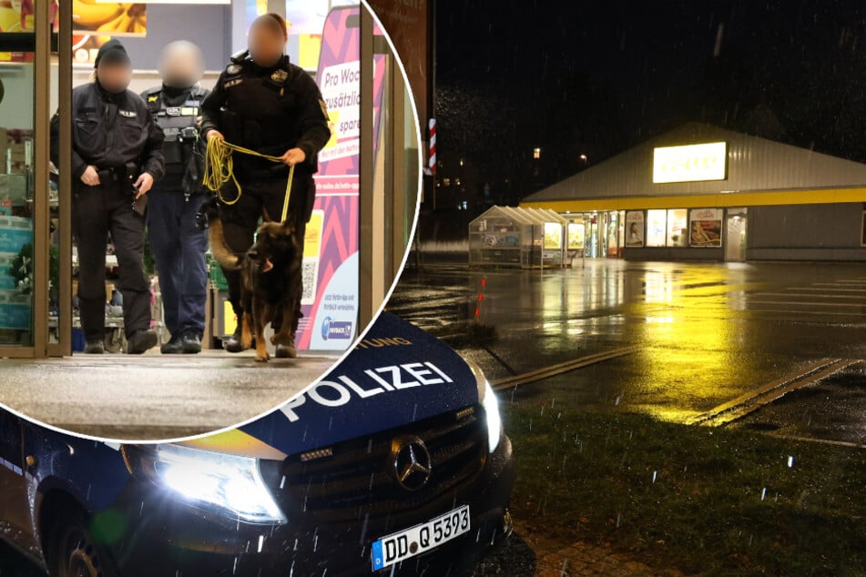 Drohhinweis in Schneeberg: Polizeieinsatz in Supermarkt