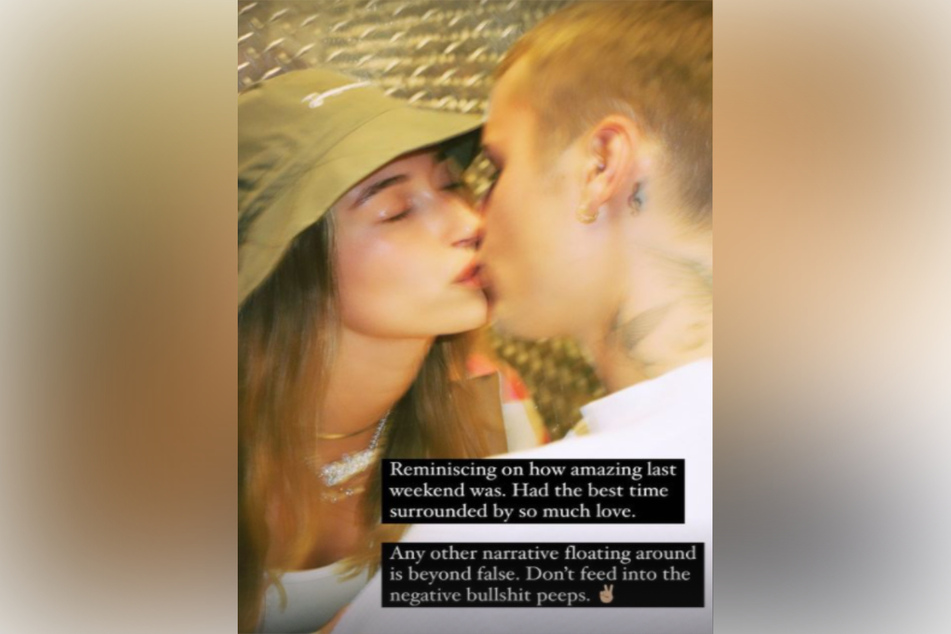 Hailey Bieber told her fans on Wednesday that there was no trouble in paradise between her and Justin.