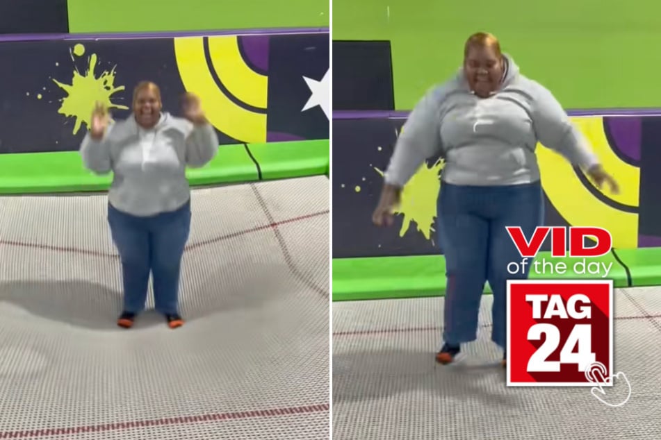 viral videos: Viral Video of the Day for November 27, 2025: Woman's trampoline fun takes a hilarious turn