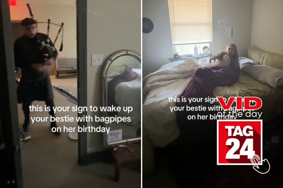 viral videos: Viral Video of the Day for March 31, 2026: Girl wakes up best friend with bagpipes on her birthday