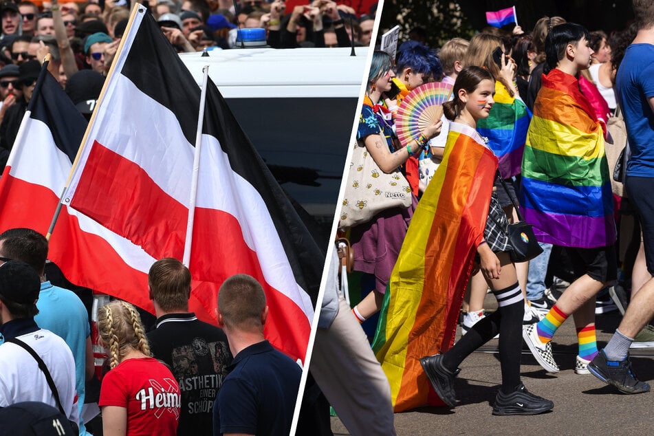 Dresden: Demo-Samstag in Dresden: CSD trifft auf rechten Gegenprotest