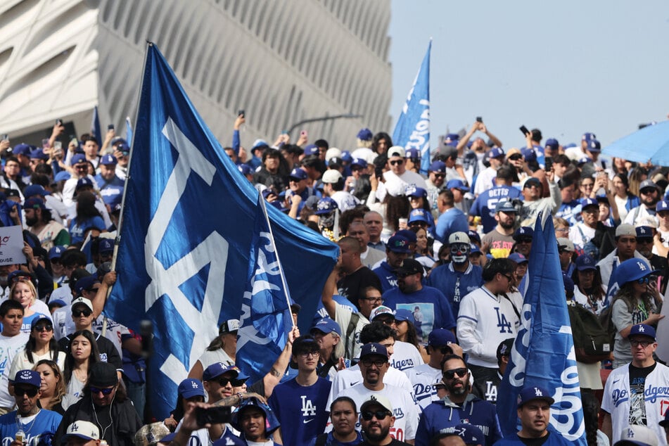 Los Angeles Dodgers fans came out in droves on Monday to celebrate the team's second-straight World Series win.