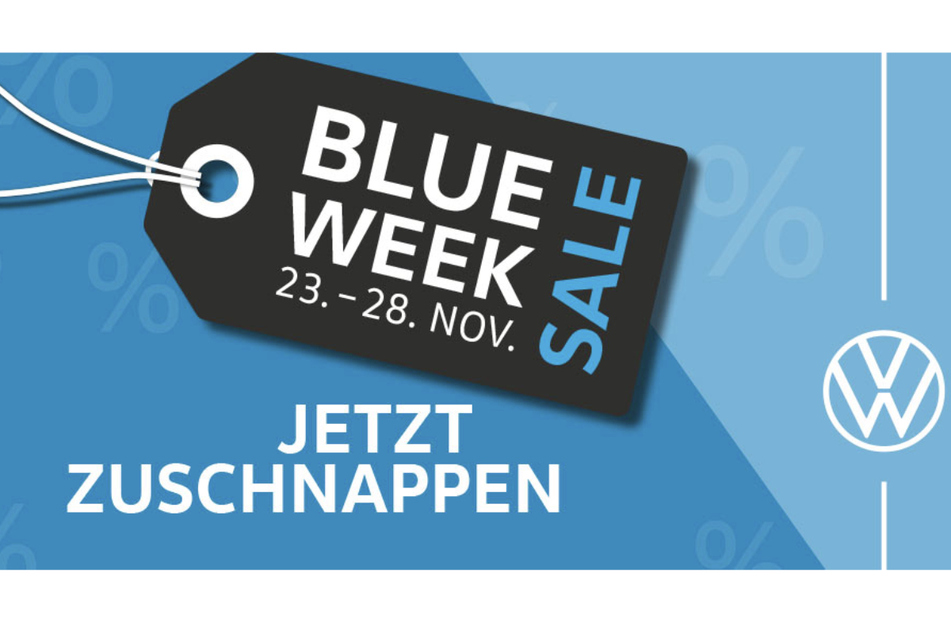 Während der Blue Week sind VW Autos deutlich im Preis gesenkt.
