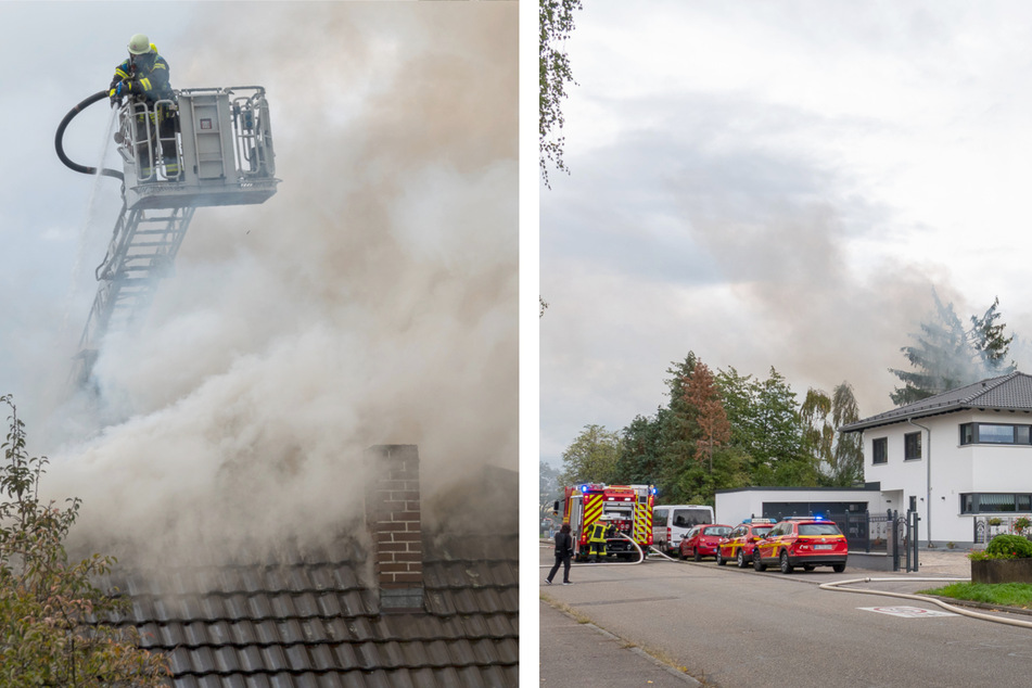 Wohnhaus steht in Flammen: Starke Rauchwolke über Offenburg