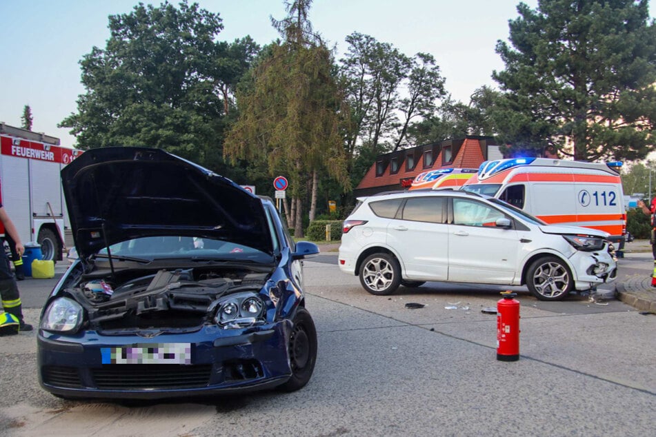 Zwei Autos krachten in Spremberg-Schwarze Pumpe zusammen.