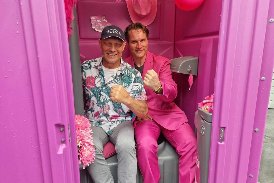 Axel Schulz ist der erste Gast im neuen Instagram-Format "Pink &amp; Frisch - der Wölkchen-Talk". Moderiert wird dieses von "Wölkchen"-Vertriebsleiter Heiko Stellmacher (r.).