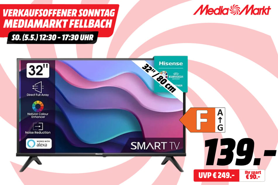 32-Zoll Hisense-Fernseher für 139 statt 249 Euro.