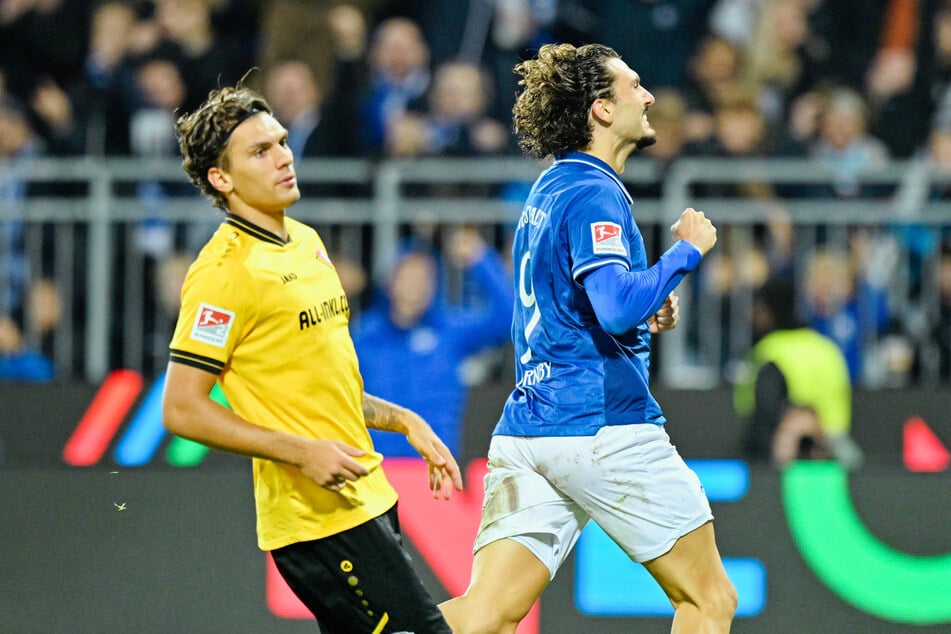 Fraser Hornby netzt zum 2:0 ein.