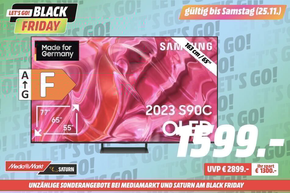65-Zoll Samsung-Fernseher GQ65S90CAT
für 1.599 statt 2.899 Euro.