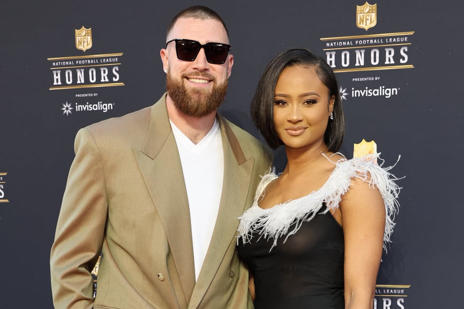 Travis Kelce (l.) and Kayla Nicole dated from 2017 to 2022.