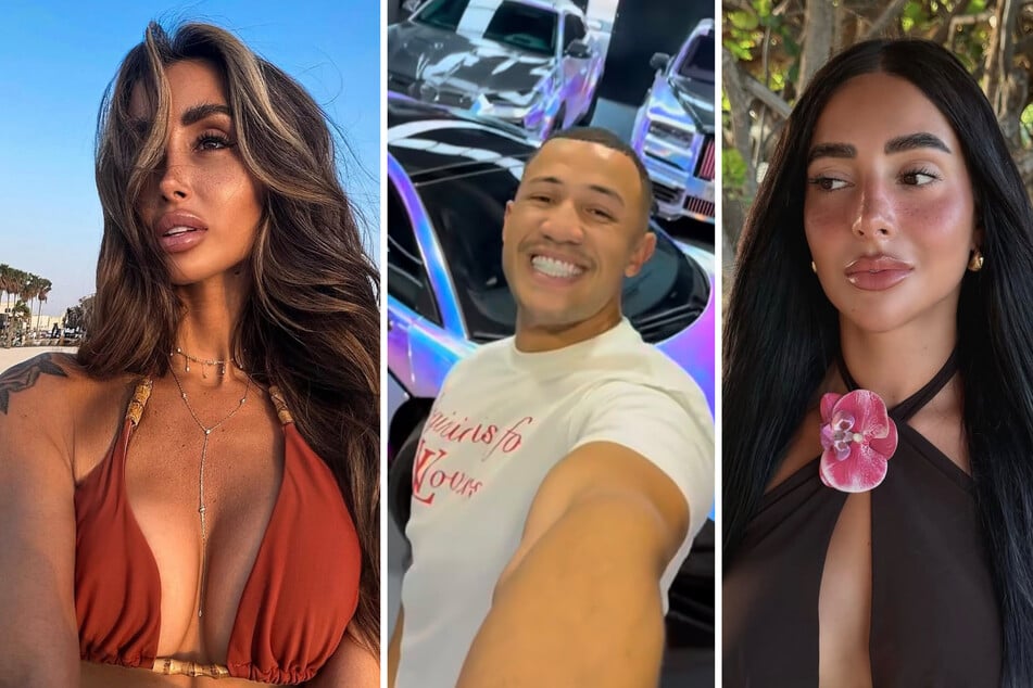 Das Influencer-Trio Océane El Himer (33, l.), Amirrlife (M.) und Léa Mary (28, r.) wurde am Dienstag wegen mutmaßlicher Drogendelikte festgenommen.