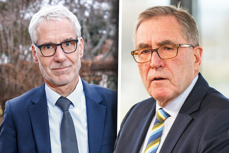 Joachim Ragnitz (61, l.) vom Ifo-Institut Dresden und Präsident der IHK Dresden, Andreas Sperl (72).
