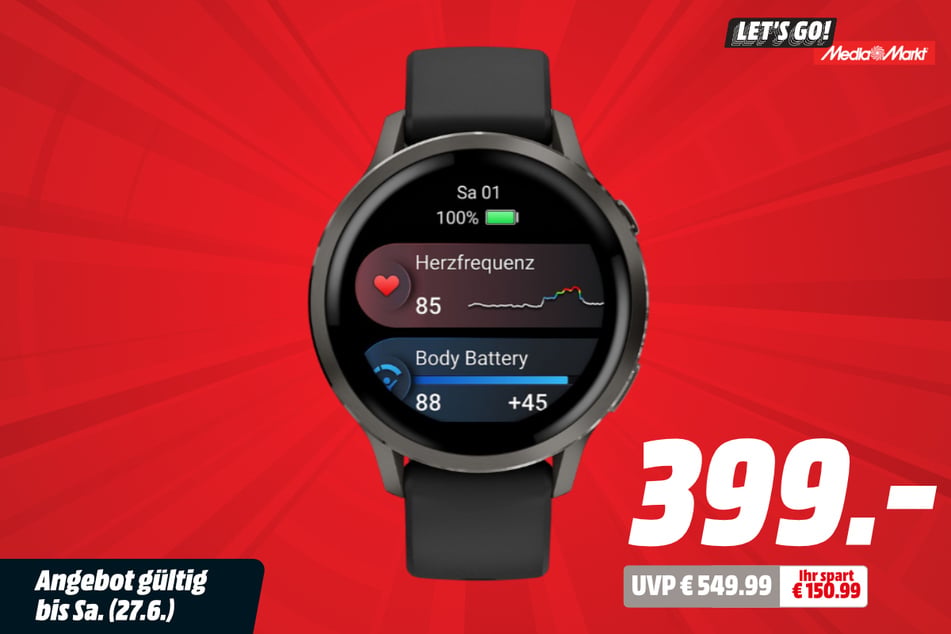 Garmin-Smartwatch für 399 statt 549,99 Euro.