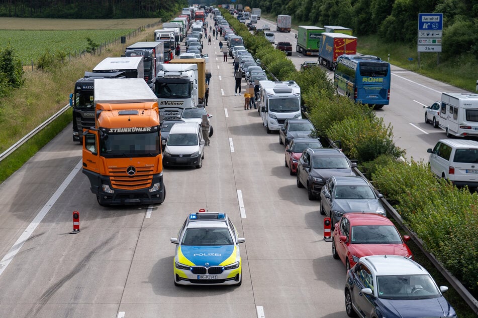 Die A7 in Richtung Hannover war teilweise voll gesperrt.