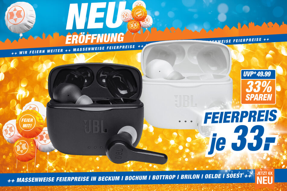 JBL-Kopfhörer Tune 215 TWS (versch. Farben) für 33 statt 49,99 Euro