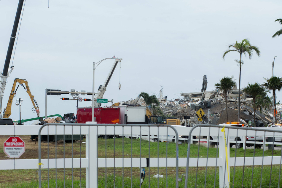 The site of the demolished Champlain Towers South in Surfside, Florida.