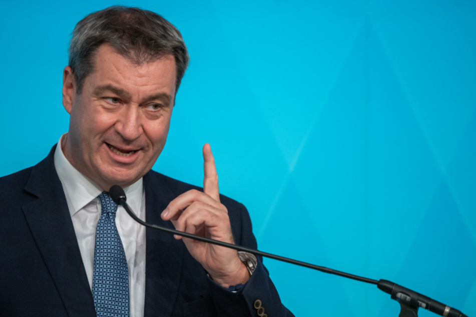 Markus Söder (CSU), Ministerpräsident von Bayern, spricht auf der Pressekonferenz im Anschluss an die Kabinettssitzung der Bayerischen Staatsregierung.